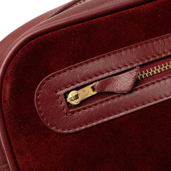 Authentic Cartier Suede & Leather Crossbody Bag - Picture 5 of 9